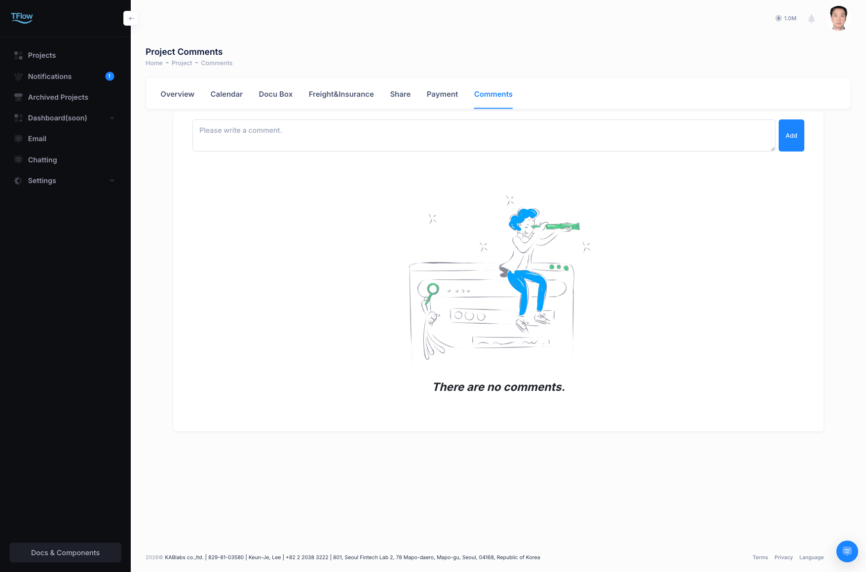 Comments and activity history