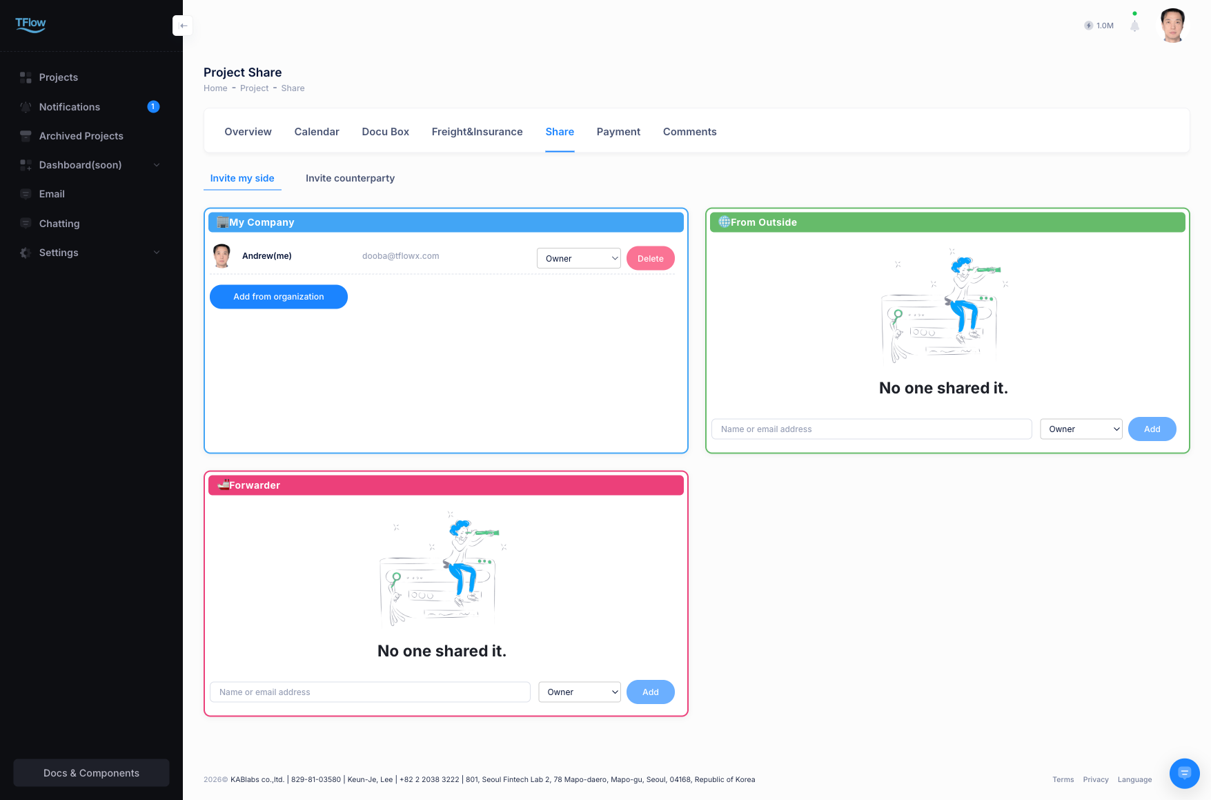Secure share link creation